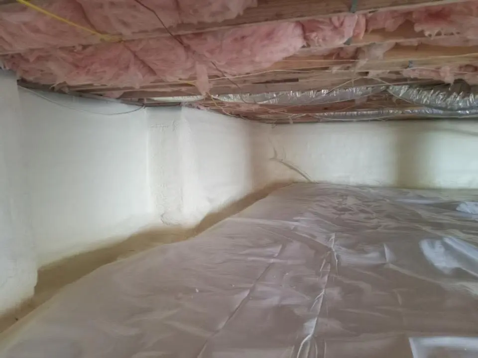 Crawl space encapsulation with closed-cell spray foam for Attic Insulation in On Top of the World