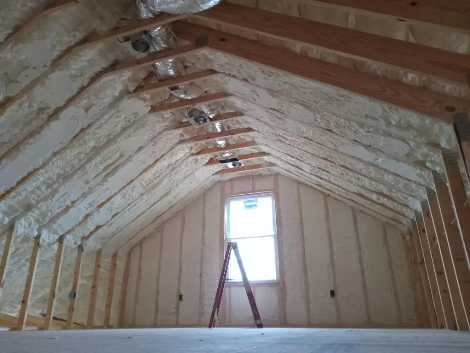 Spray foam roofing application for Crawl Space Insulation project in On Top of the World